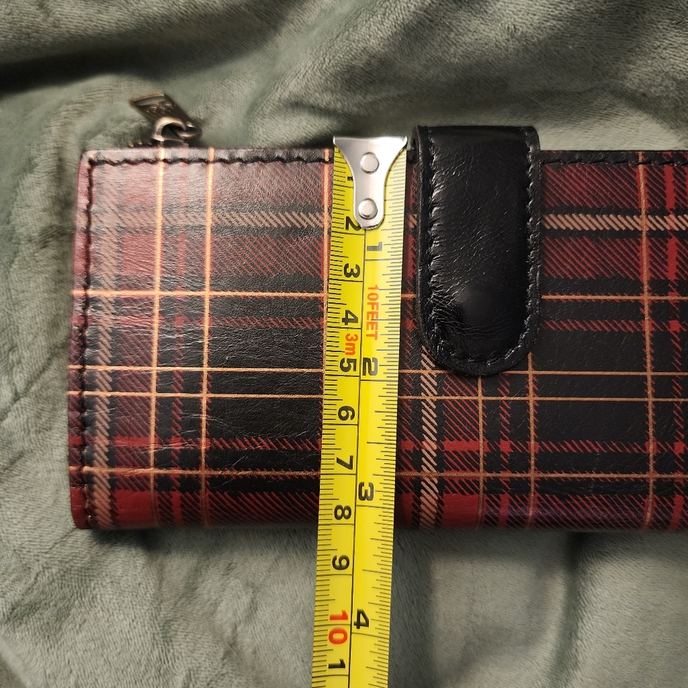 Patricia Nash Tartan Plaid Red Black Nazari Wallet - Picture 9 of 11
